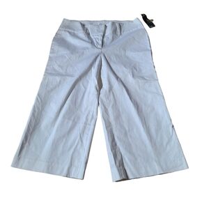 NEW Dynamite ladies white basic cotton  sateen capri pants